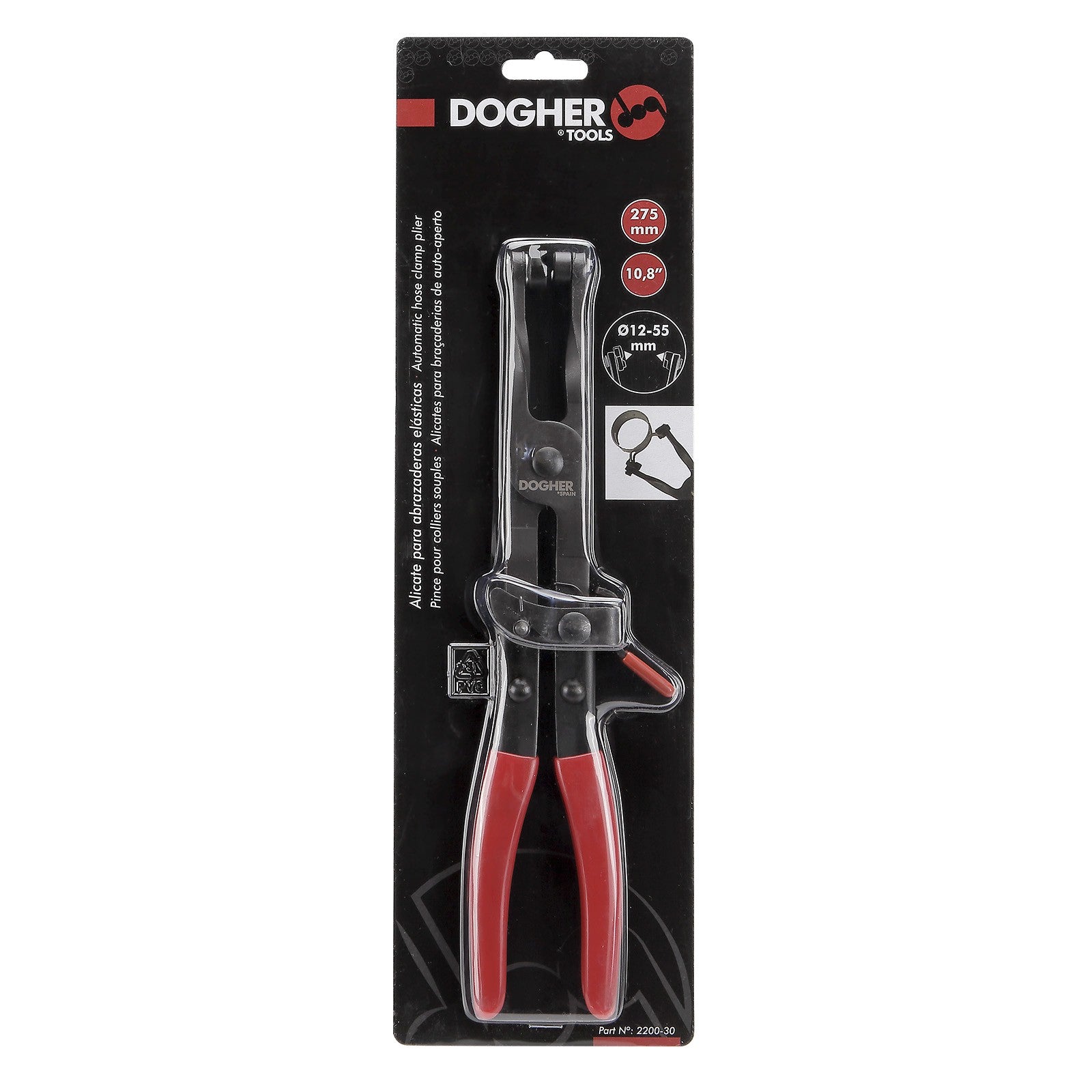 Dogher 2200-30 - Alicate para Abrazaderas Elásticas 12-55mm