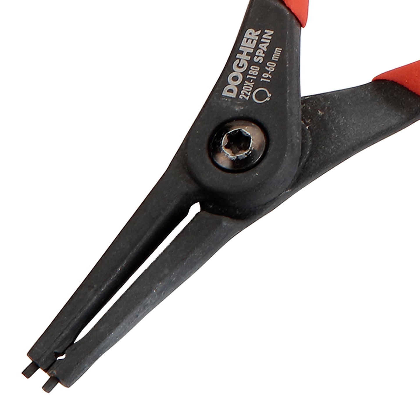 Dogher 220X-180C - Alicate Seeger Pro Bocas Rectas Arandela Exterior 180mm Colgador
