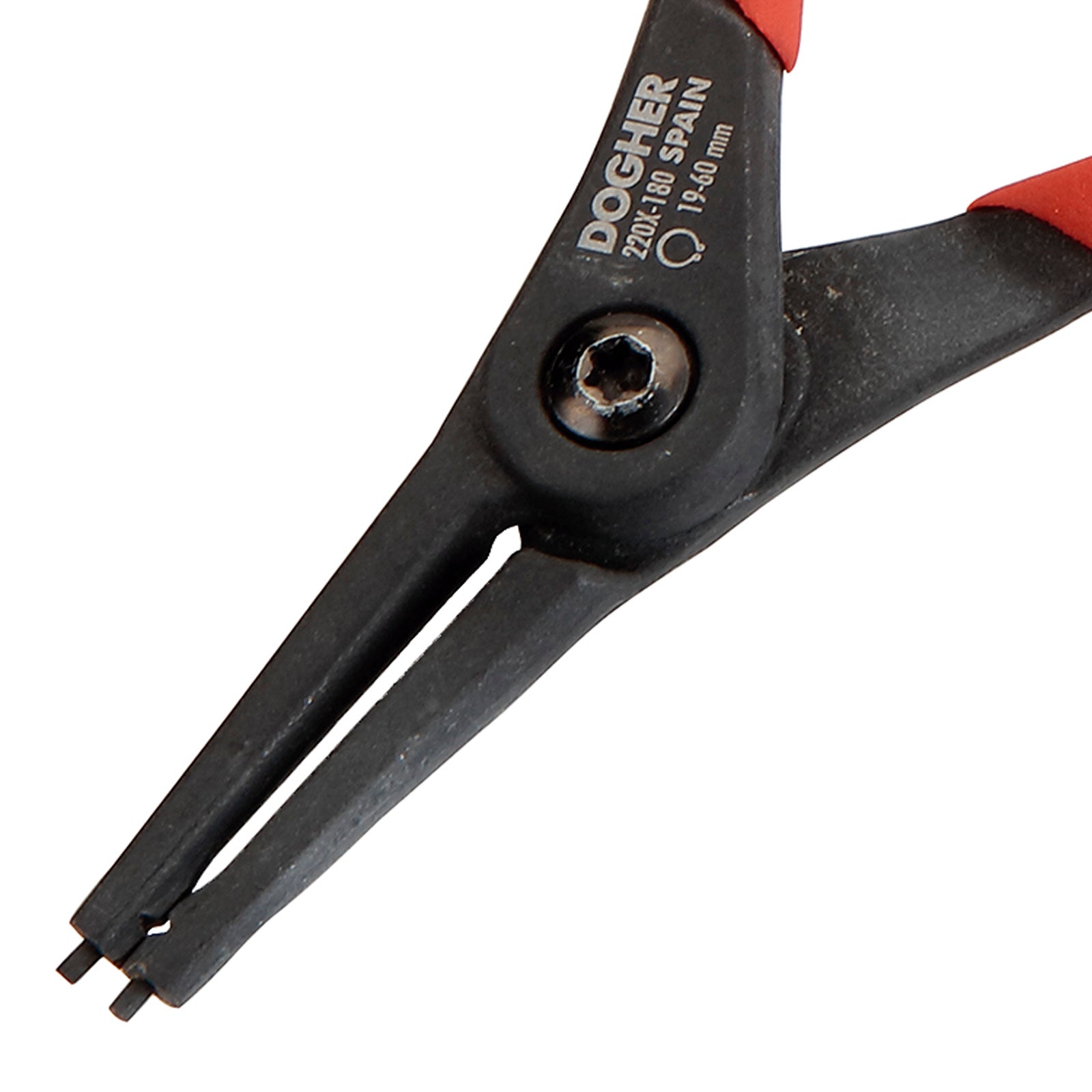 Dogher 220X-220C - Alicate Seeger Pro Bocas Rectas Arandela Exterior 220mm Colgador