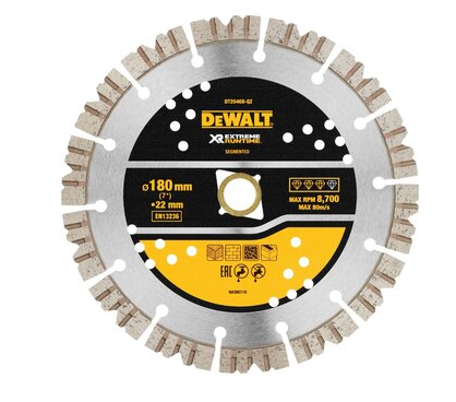 DEWALT - Discos de diamante ELITE EXTREME RUNTIME 180 mm - Todos los usos para profesionales y manitas, ideal para montaje resistente, estándar técnico