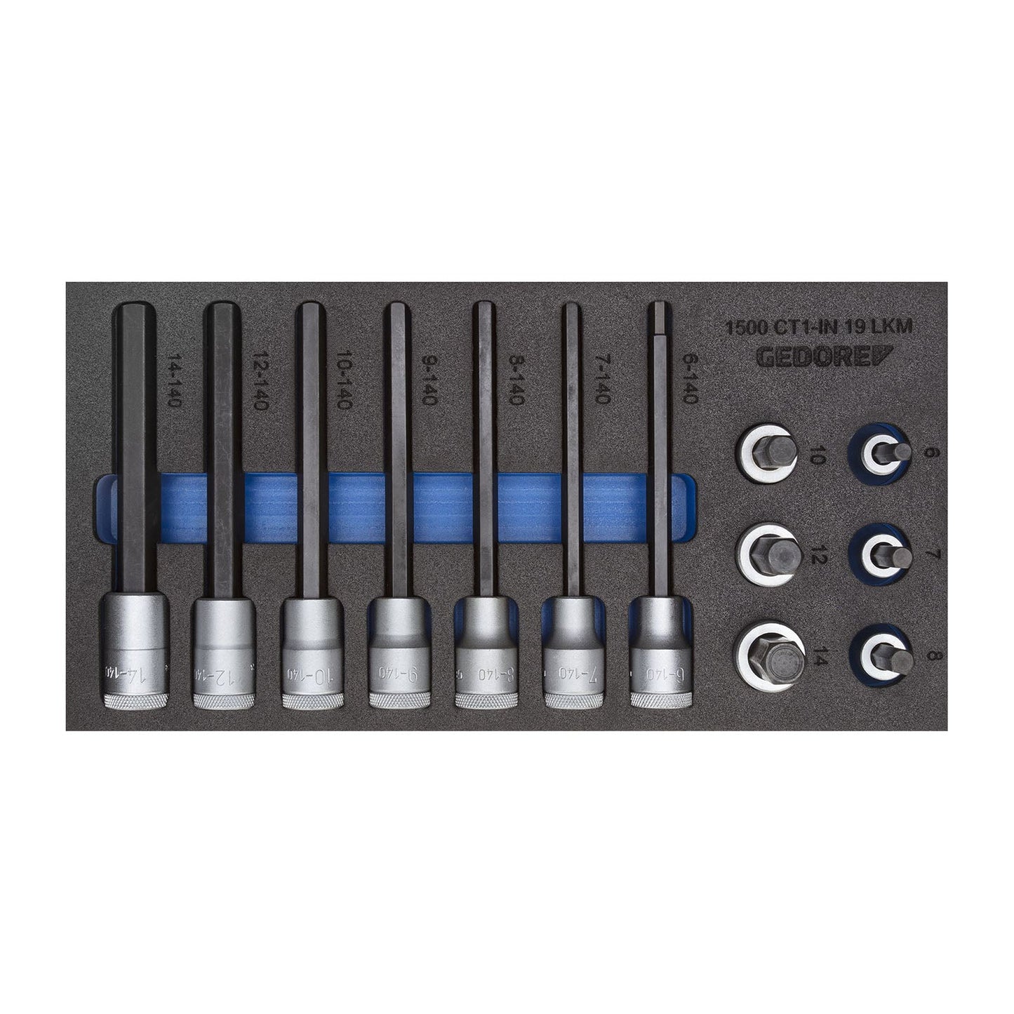 GEDORE 1500 CT1-IN 19 L - 1/2" Socket Set in CT Module