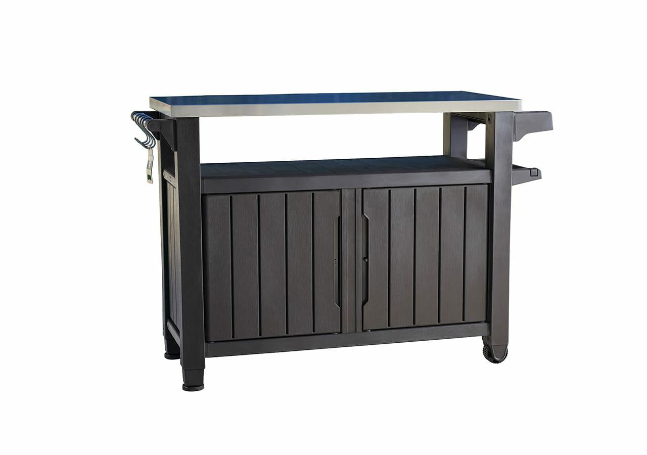 Keter - Mueble Barbacoa Grande para jardín, Color marrón, 54 x 123.7 x 90 centímetros, 2017