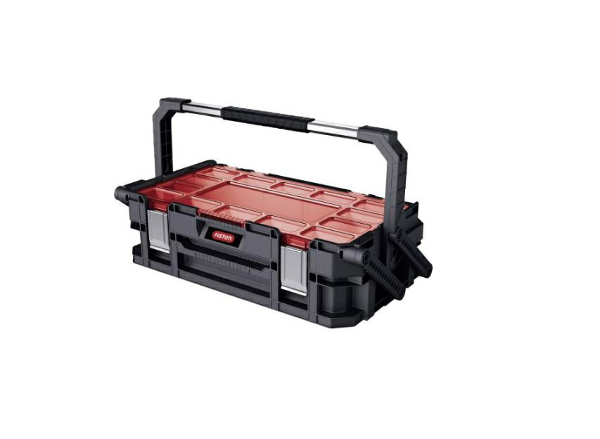 Keter 233846 Canti Organizer, Caja de herramientas, Color negro y rojo, 56.5 x 31.7 x 16.1 cm