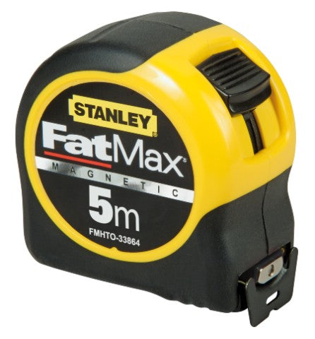 STANLEY FATMAX Flexómetro Blade Armor Classic Magnético 8m, Cinta Ancha 32mm, Blindaje Termoplástico y Recubrimiento Mylar, Anti Abrasión y Corrosión, ‎FMHT0-33868