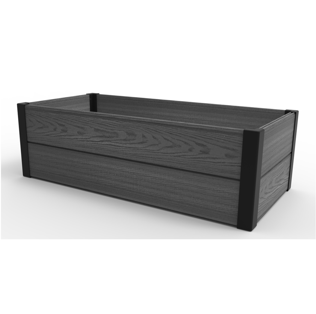 Keter Jardinera Elevada Maple, 106 x 50 x 32 cm, Gris Evotech, Plástico Resistente a la Intemperie, sin Mantenimiento, Ideal para Hortalizas, Hierbas Aromáticas y Flores, Montaje Rápido, Uso Exterior