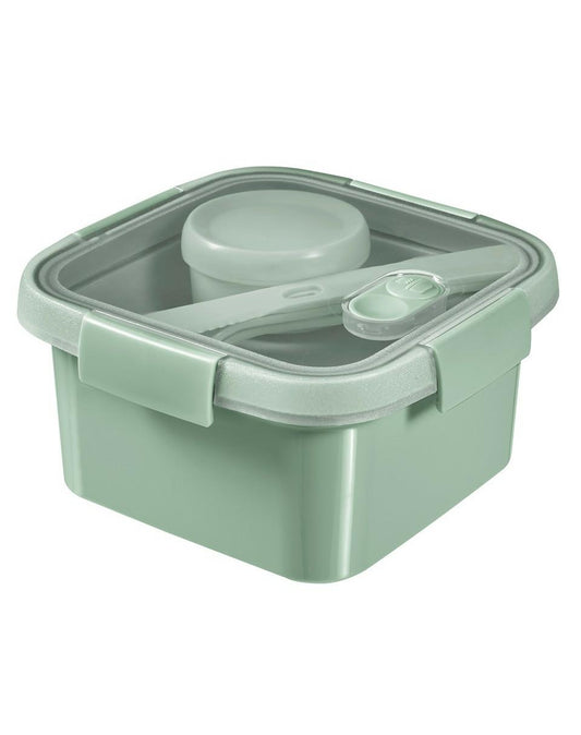 Curver Lunch Kit - Recipiente hermetico cuadrado 1,1 L, verde
