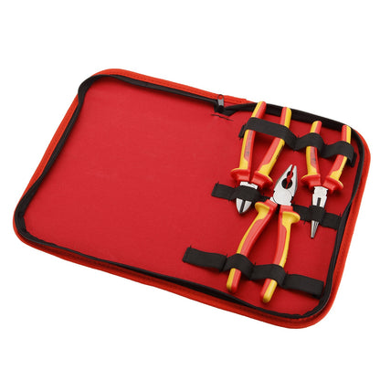 Dogher 250-002 - Juego 3 Alicates Aislados VDE 1000V en Estuche de Nylon