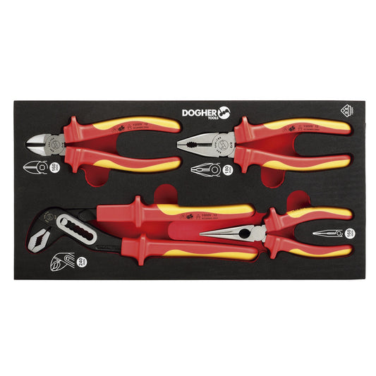 Dogher 250-081 - Bandeja Combinable 1/3 - 3 Alicates y Tenacilla VDE