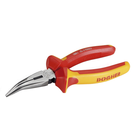 Dogher 252-200C - Alicate Aislado Bocas Semirredondas Curvas con Corte VDE 1000V 200mm Colgador