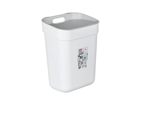 Curver - Cubo de reciclaje 10 L, blanco/gris claro