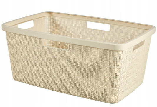 Curver yute - Cesta para ropa (46 L, 59,4 x 39,4 x 25 cm), color rosa