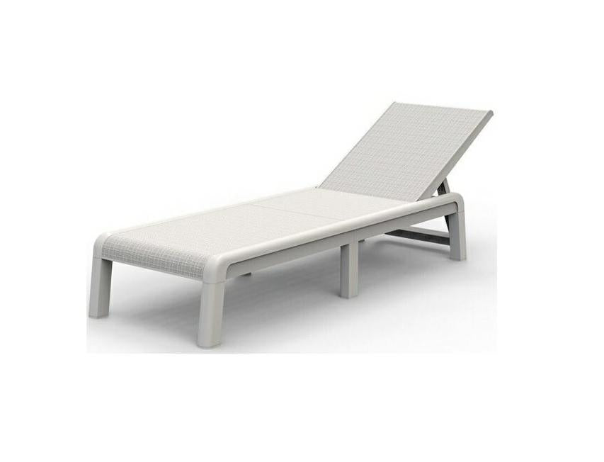 Keter Mallorca - Tumbona para Exteriores, Color Blanco