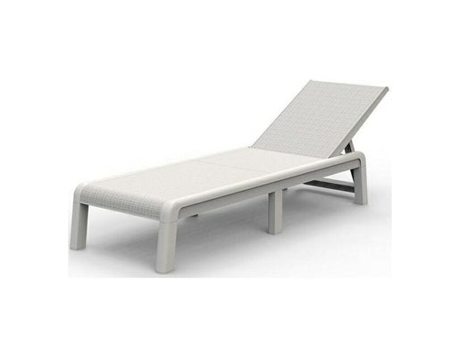Keter Mallorca - Tumbona para Exteriores, Color Blanco