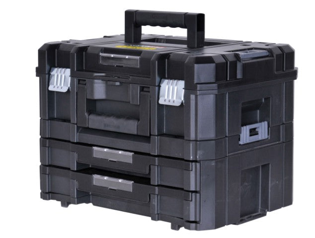 STANLEY FATMAX Maleta Multiusos con Cajonera Doble PRO-STACK II y IV, Versátil, Apilable y Resistente, Dimensiones: 42,8 x 31,5 x 17,6 cm, FMST1-71981