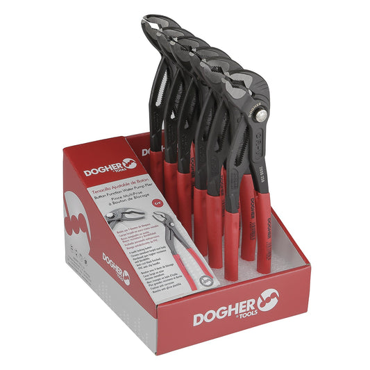 Dogher 2690-250J - Expositor Mostrador de 6 Tenacillas STD Ajustables de Botón 250mm
