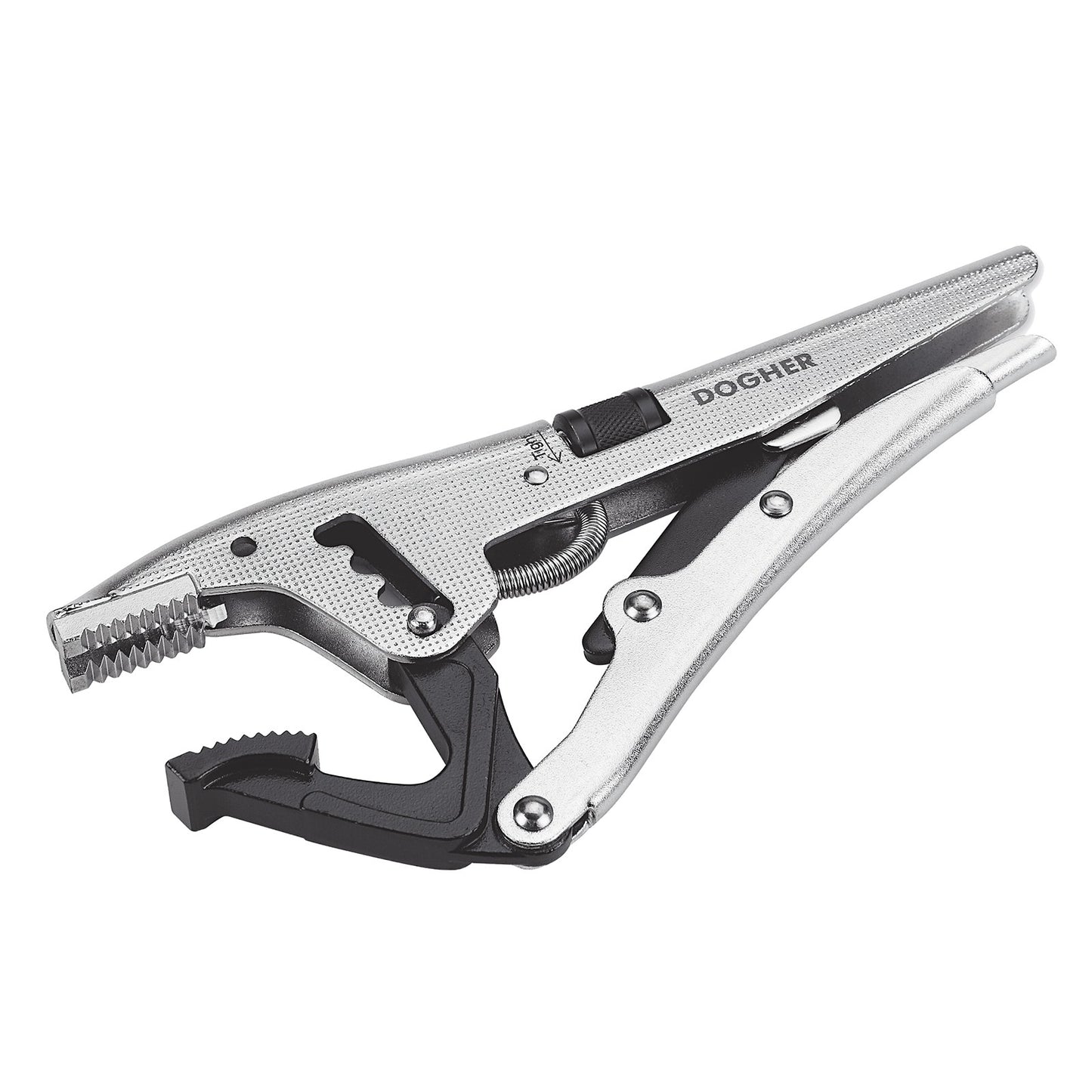 Dogher 275F-010 - Tenaza Grip Boca Curva Gran Capacidad 220mm