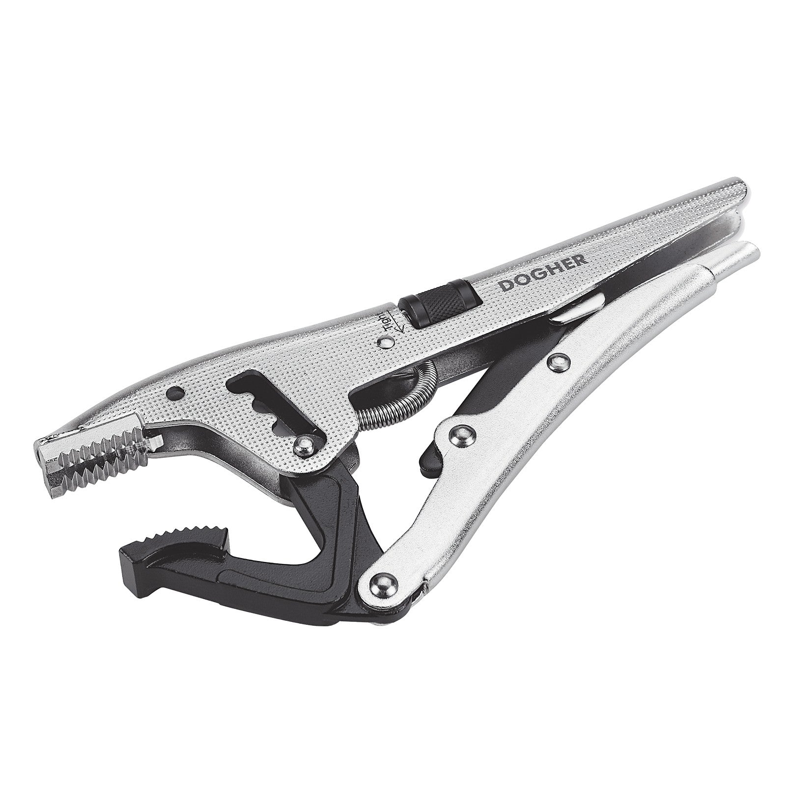 Dogher 275F-010 - Tenaza Grip Boca Curva Gran Capacidad 220mm