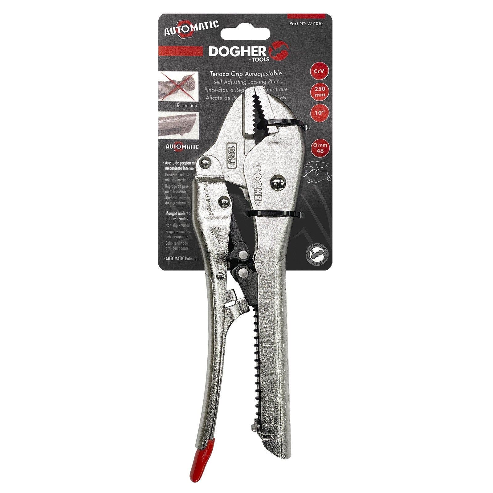 Dogher 277-010 - Tenaza Grip de Boca Recta sin Corte Autoajustable AUTOMATIC 250mm