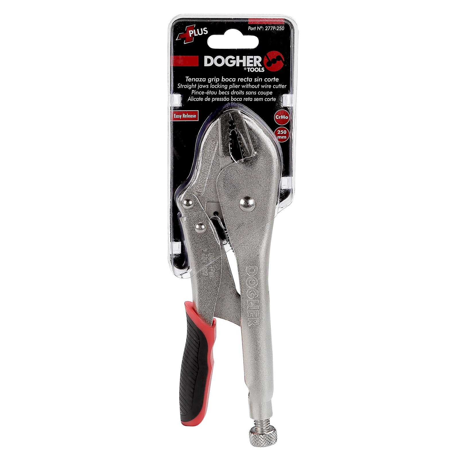 Dogher 277P-175 - Tenaza Grip Plus de Boca Recta sin Corte 175mm