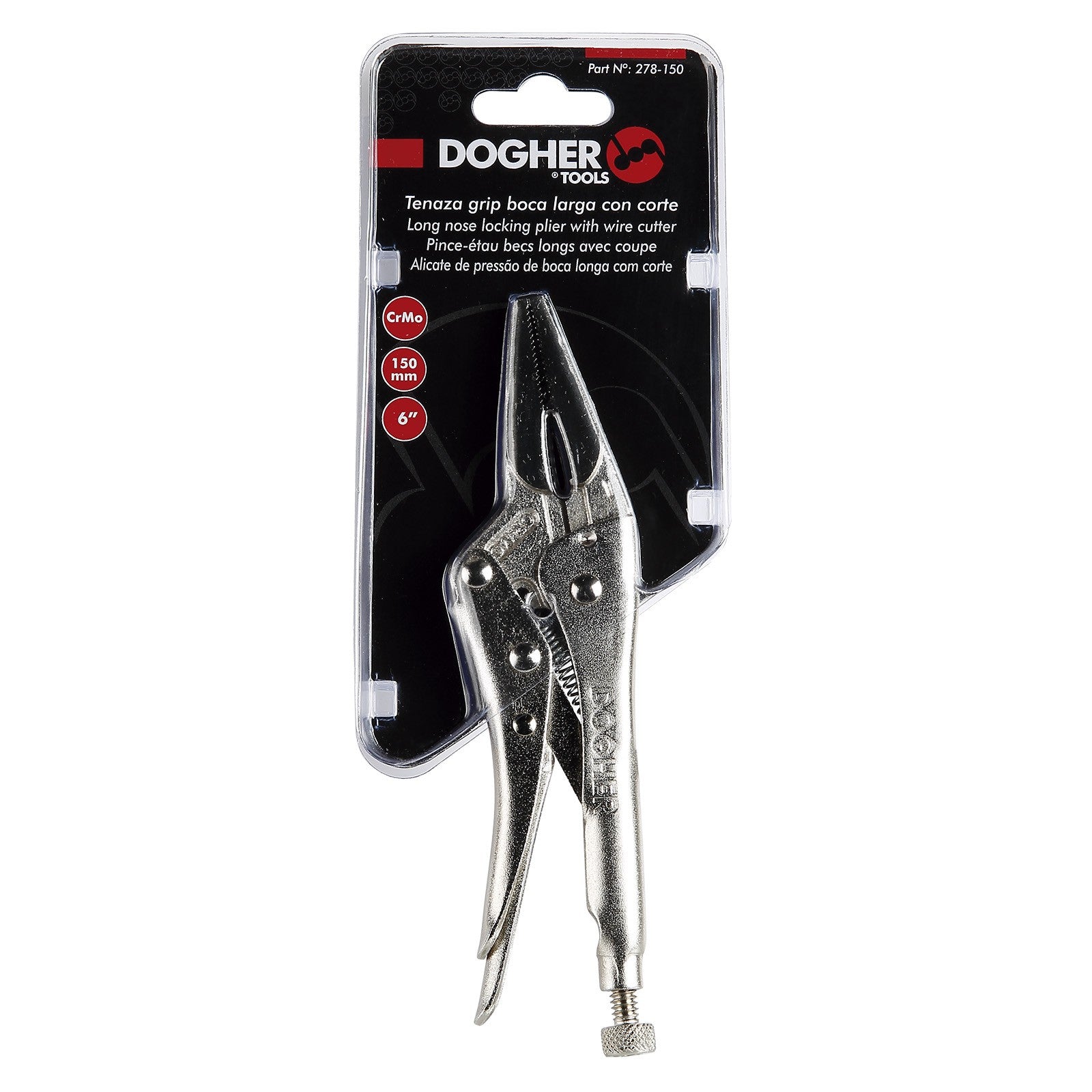 Dogher 278-150 - Tenaza Grip Boca Larga con Corte 150mm