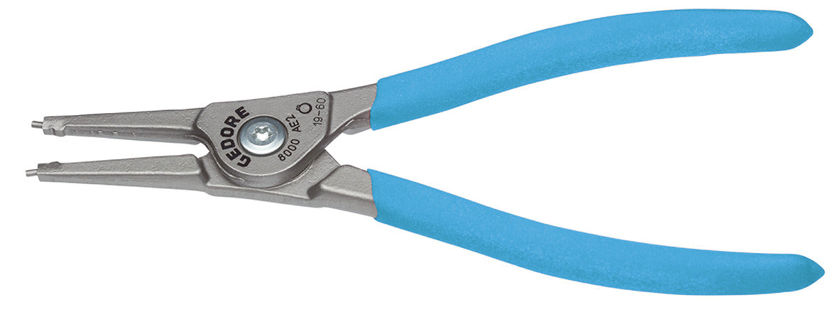 8000 AE - Pliers with reinforced tips for external circlips from 3 to 140 mm in diameter