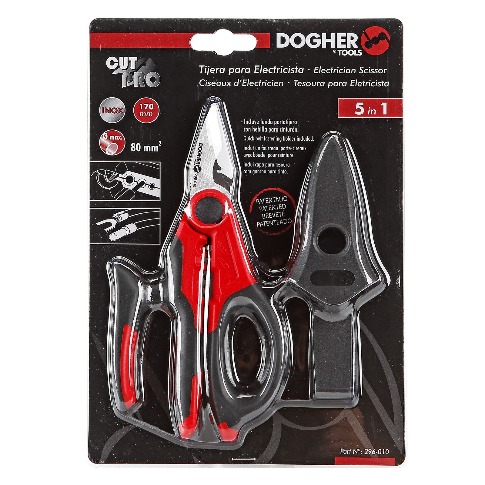 Dogher 296-010 - Tijera Cut-Pro para Electricista 170mm