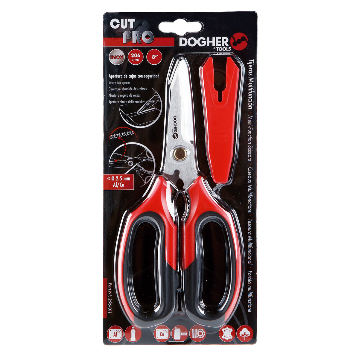 Dogher 296-011 - Tijeras Cut-Pro Multifunción 4 en 1