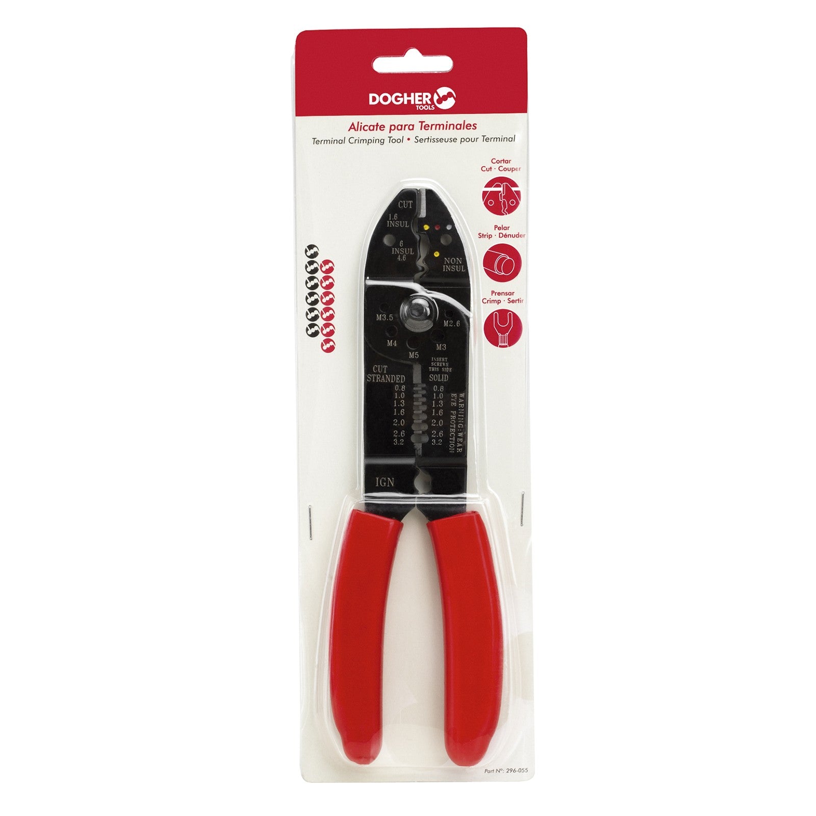Dogher 296-055 - Alicate para Terminales 250mm