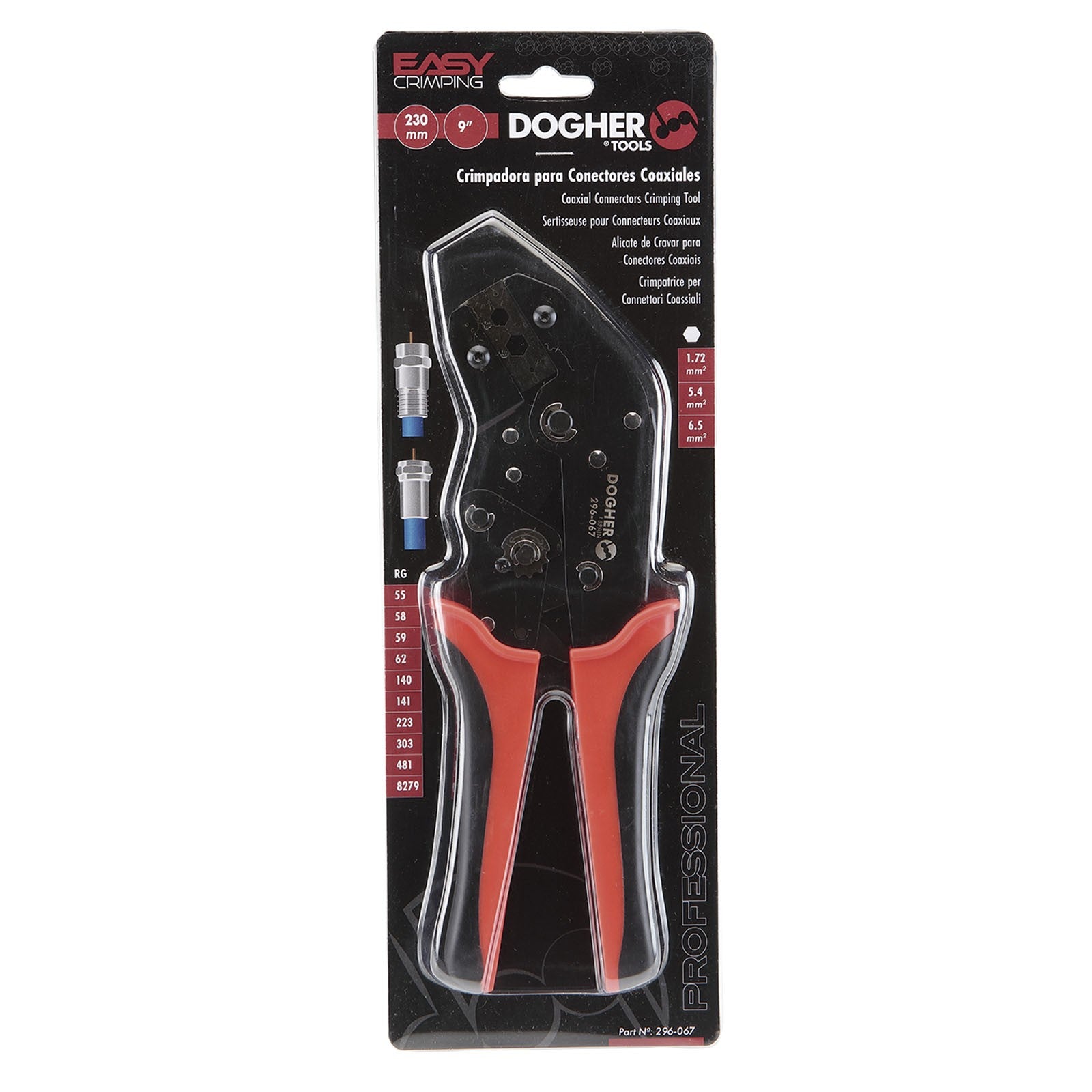 Dogher 296-067 - Crimpadora para Conectores Coaxiales 230mm