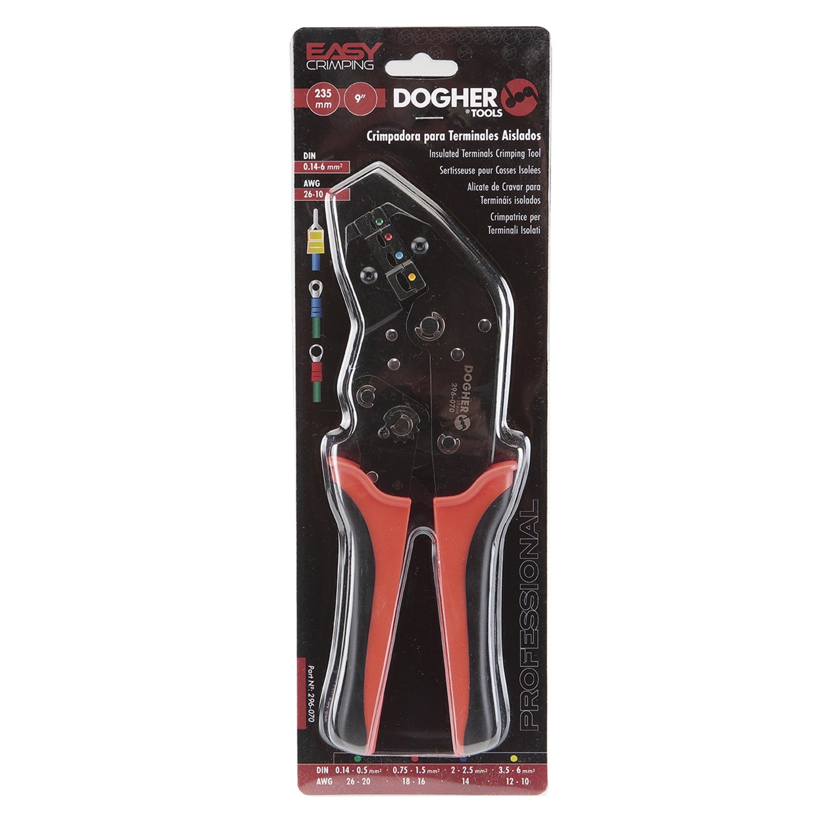 Dogher 296-070 - Crimpadora para Terminales Aislados Easy Crimping 235mm