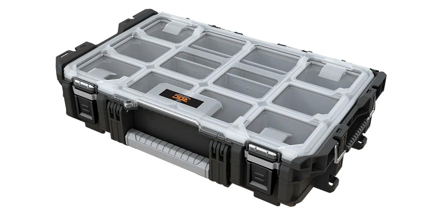 Keter ROC Pro Gear Heay Duty Organizador, 25 años de garantía, contenedores extraíbles, apilable, ligero, duradero, resistente al agua IP54, color negro