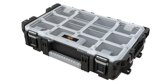 Keter ROC Pro Gear Heay Duty Organizador, 25 años de garantía, contenedores extraíbles, apilable, ligero, duradero, resistente al agua IP54, color negro