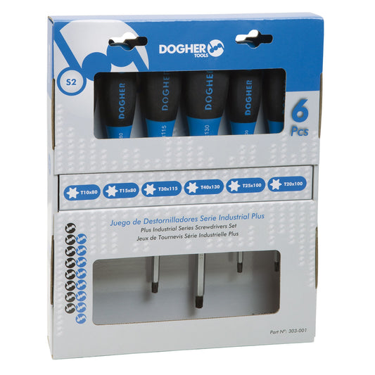 Dogher 303-001 - Juego Dest. Carton 6 Pzas Torx Iplus