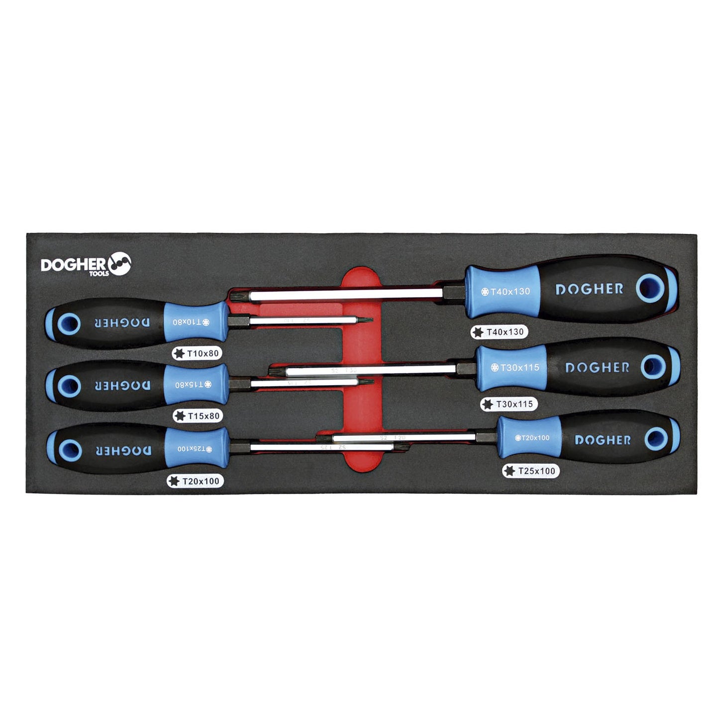 Dogher 303-080 - Bandeja Combinable 1/4 - 6 Destornillador Boca Torx Iplus
