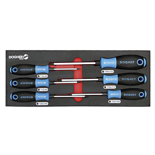 Dogher 303-080 - Bandeja Combinable 1/4 - 6 Destornillador Boca Torx Iplus
