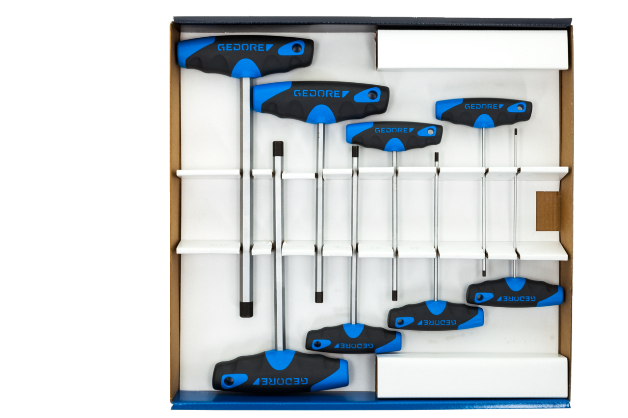 GEDORE 2142 T-008 - Set of 8 T-handle screwdrivers
