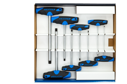 GEDORE 2142 T-008 - Set of 8 T-handle screwdrivers