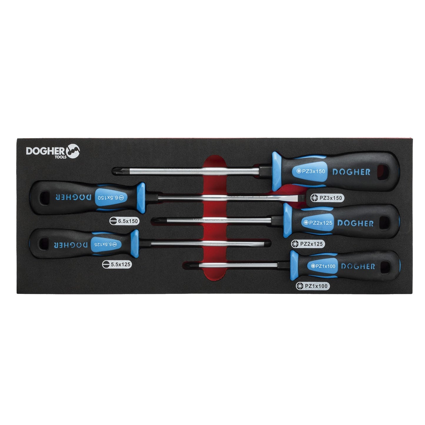 Dogher 315-081 - Bandeja Combinable 1/4 - 5 Destornillador Boca Recta & PZ Industrial