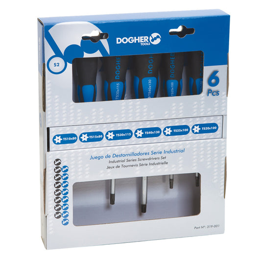 Dogher 319-001 - Juego Dest. Carton 6 Pzas Torx Ind.