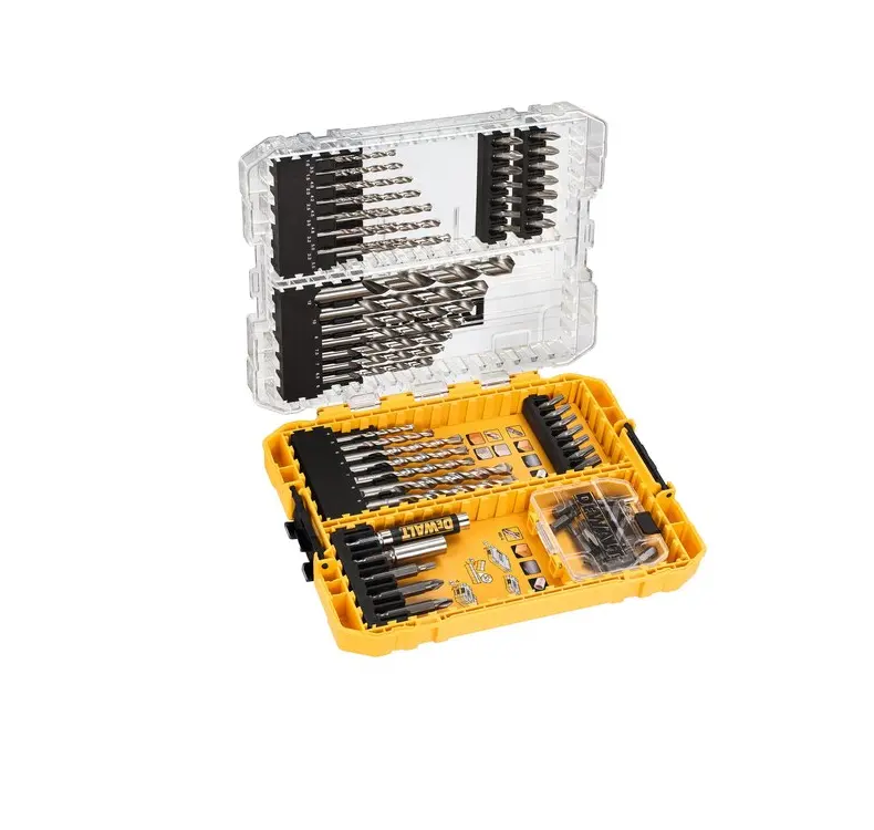 DeWalt DT70761-QZ Toughcase - Juego de 72 brocas de hormigón y metal, puntas de atornillado, para taladro atornillador