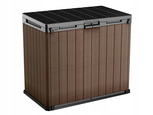Keter SIO Darwin, Cobertizo de jardín, almacenaje Exterior, 1150 L, Color Marrón, 140 x 120 x 80 cm