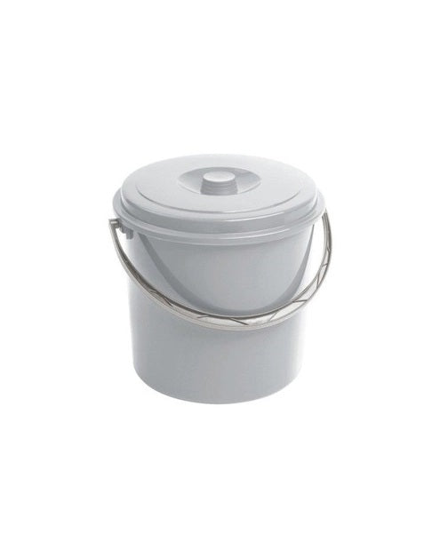 Curver - Cubo con tapa 12 L, gris