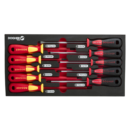 Dogher 330-084 - Bandeja Combinable 1/3 - Mixta 10 Destornillador Profesional & VDE