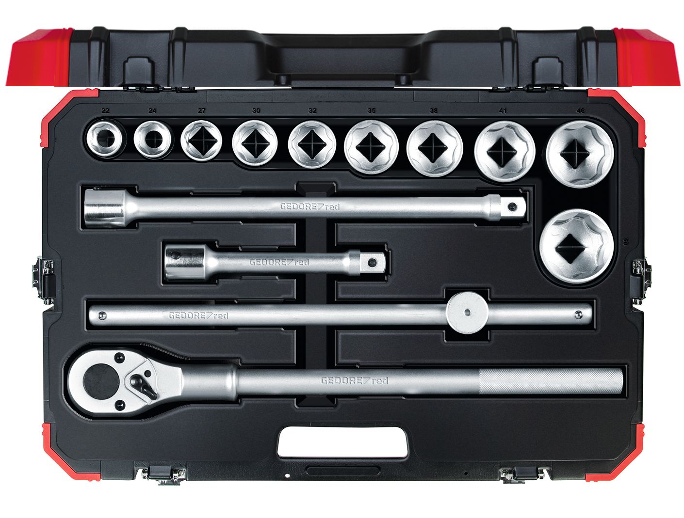 GEDORE red R78004014 - 3/4" 22-50mm socket wrench set, 14 pieces (3300011)