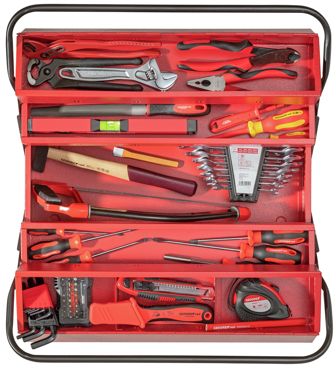 GEDORE rouge R21600072 - Boîte à outils avec kit de base, 72 pièces