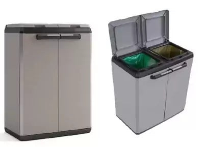 Keter Split Premium Cubo, Negro/Gris, 68 x 39 x 92 cm