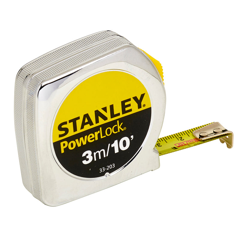 Stanley - Flexómetro Powerlock 10 m x 25 mm, carcasa de plástico