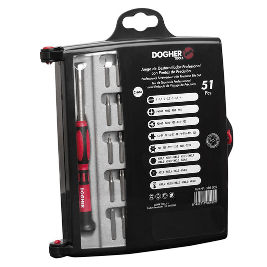 Dogher 380-005 - Juego Puntas Precision Con Dest. 51Pcs