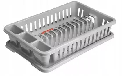 CURVER, Escurridor de plástico pequeño, con Bandeja, Gris, 26 cm