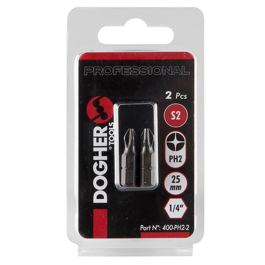 Dogher 400-Ph1-2 - Blister 2 Puntas De Atornillar S2 Ph1